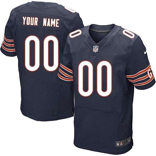 Nike Chicago Bears Customized Navy Blue Stitched Elite Men's NFL Jersey